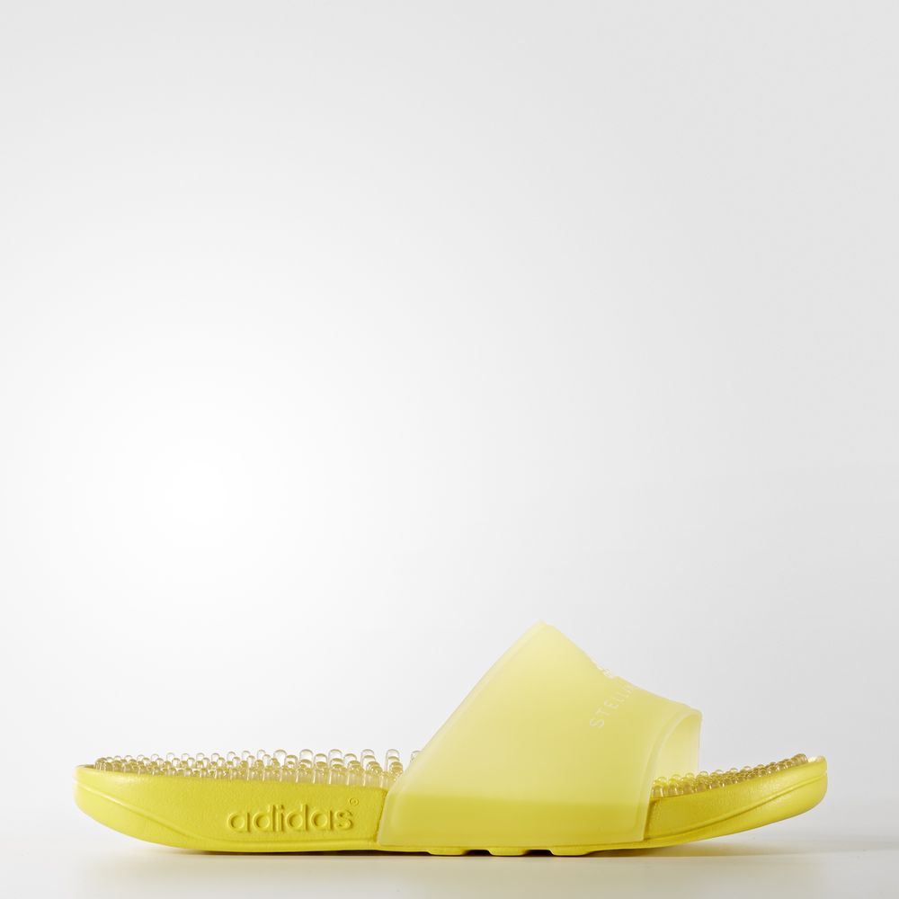 Adidas Adissage Slides - παντοφλες γυναικεια - Κίτρινα/Ασπρα,Μέγεθος: EU 36 – 54 2/3 (216SDCRT)